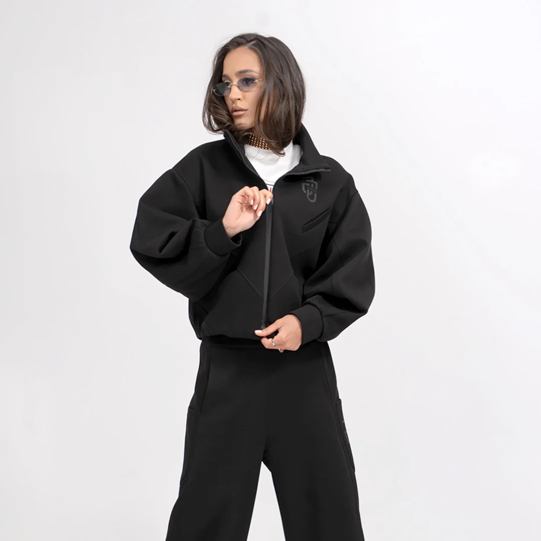 Обемно горнище с цип и джобове Junona