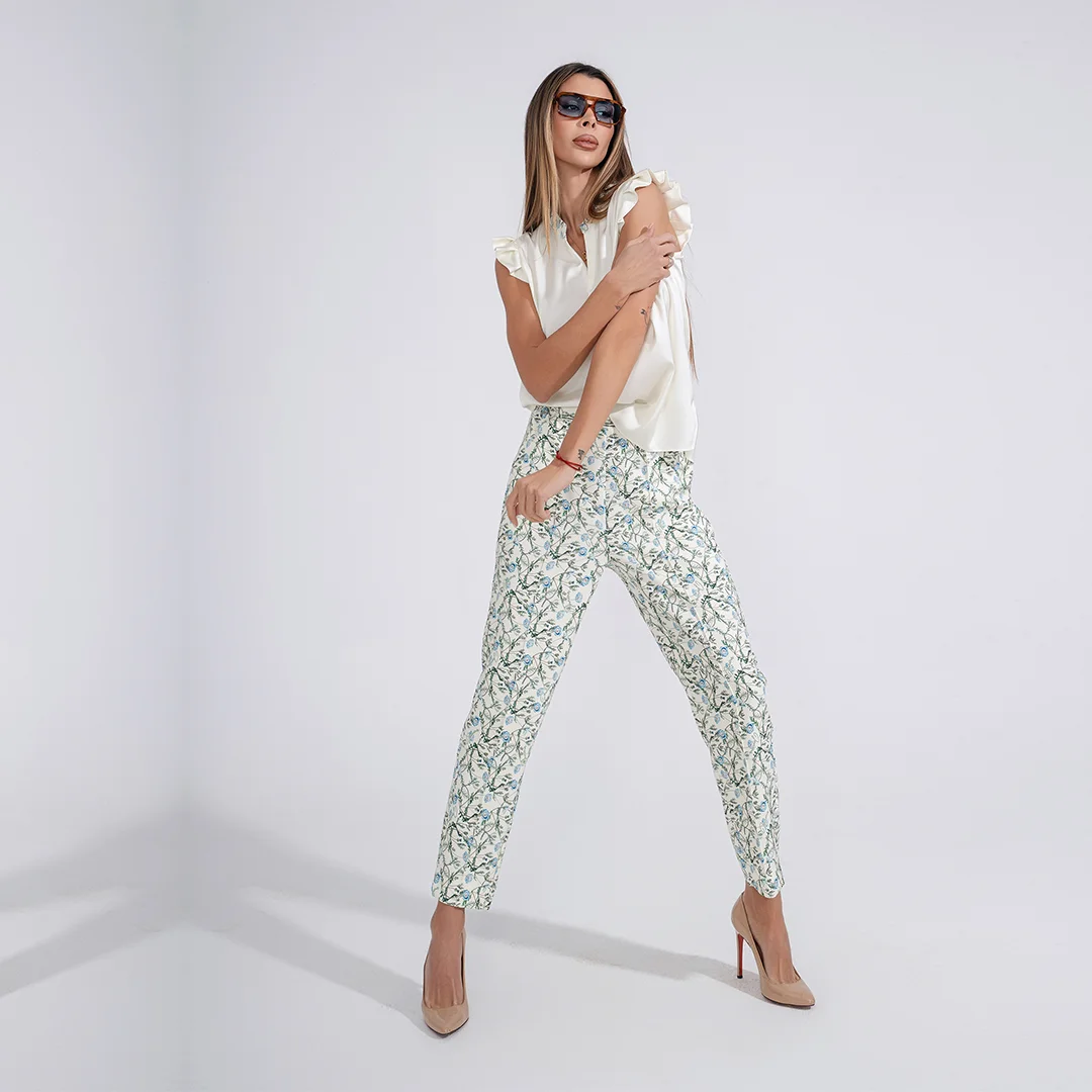 Панталон с принт на цветя Junona