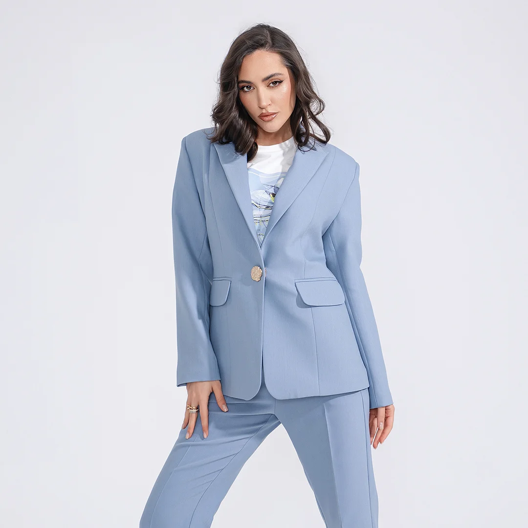 Блейзър с подплънки на раменете Junona Blue