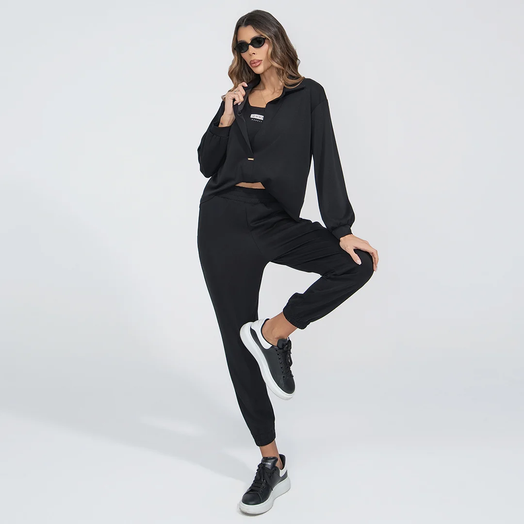 Спортно долнище със свободна кройка и джобове Junona