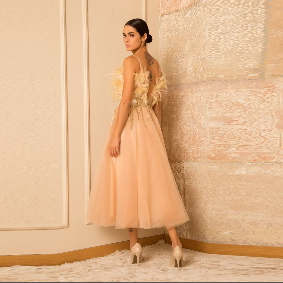 Елегантна рокля Ecru