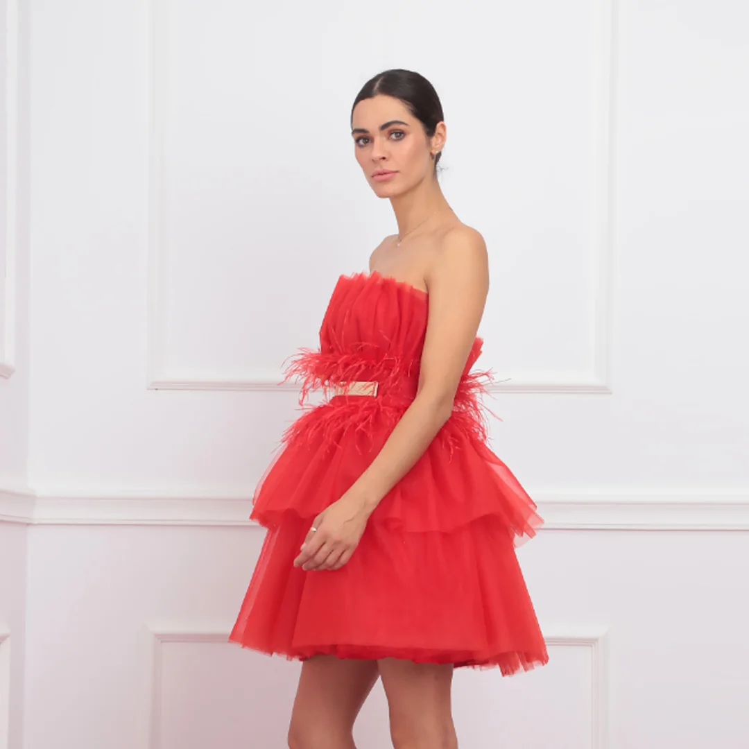 Къса рокля от тюл