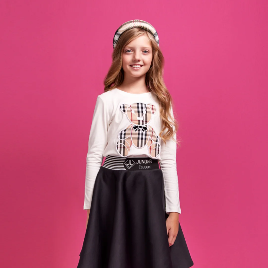 Детска блуза с апликация мече