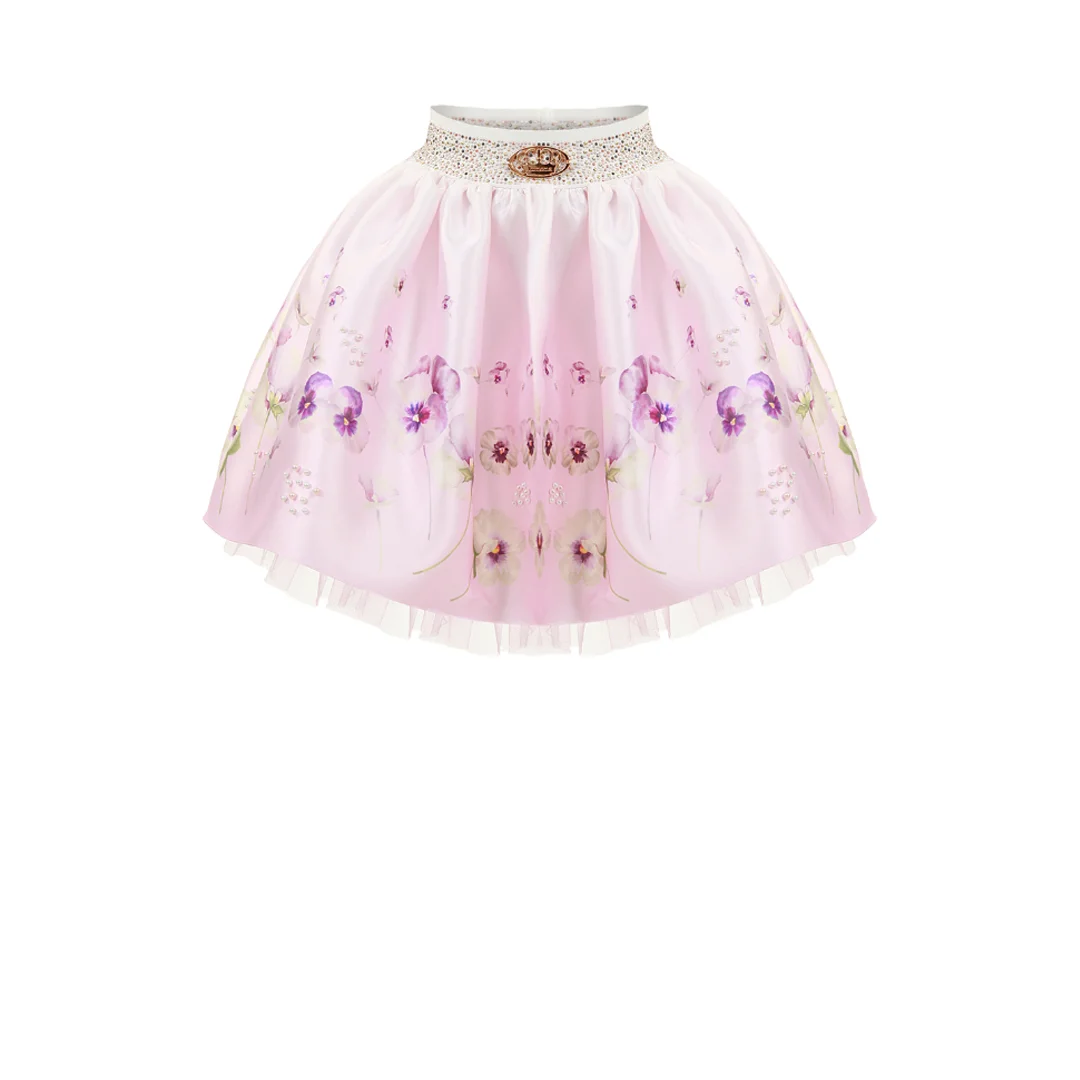 Детска пола с флорален принт