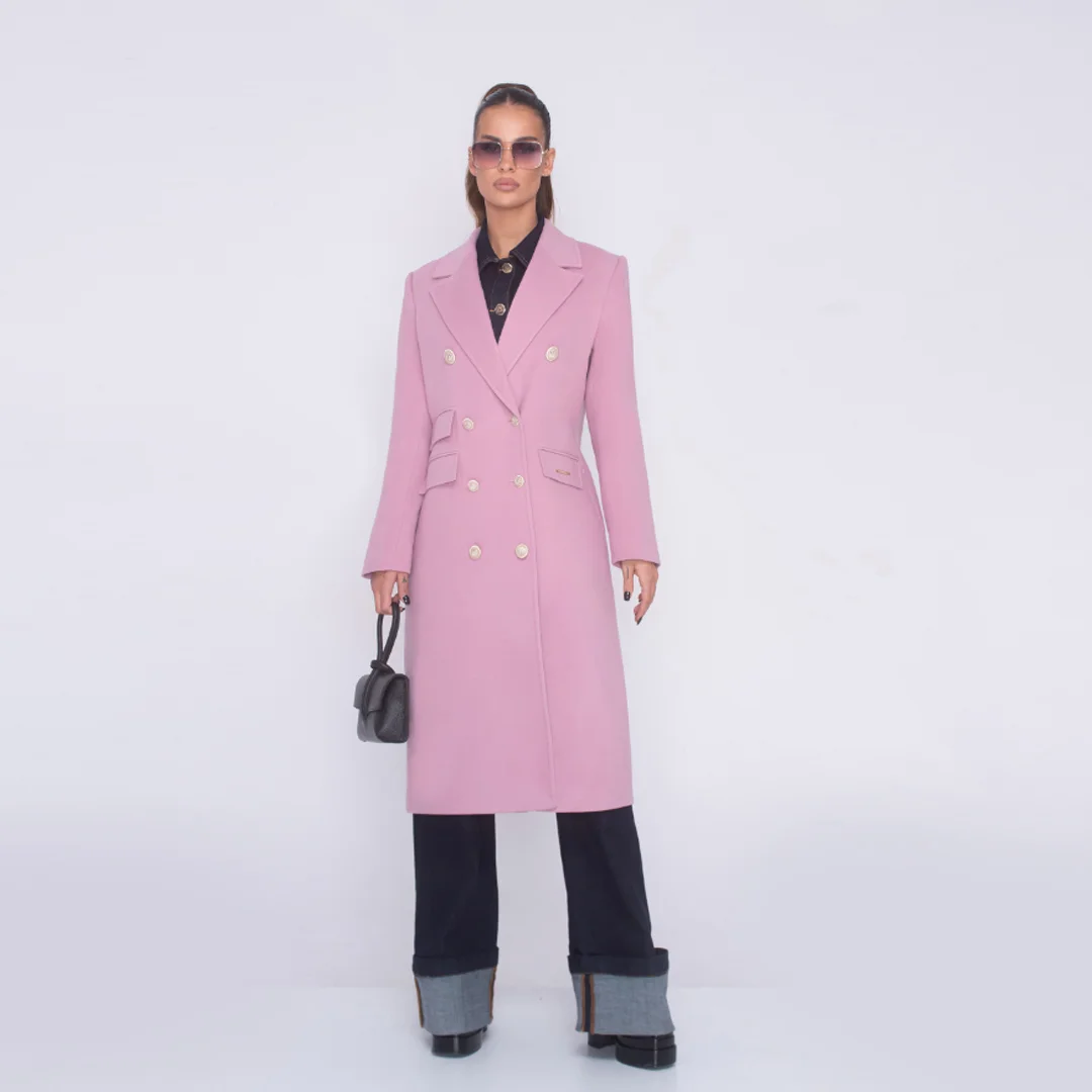 Палто с двуредово закопчаване