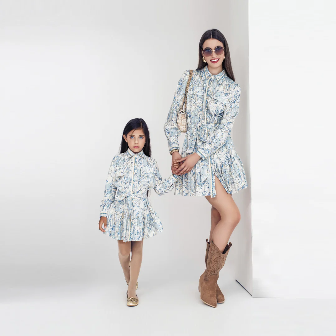 Детска рокля с принт