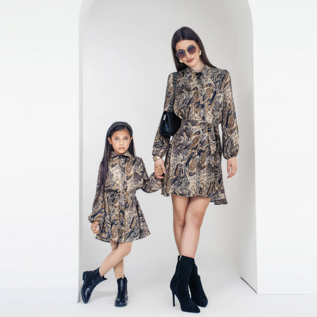 Детска рокля с принт