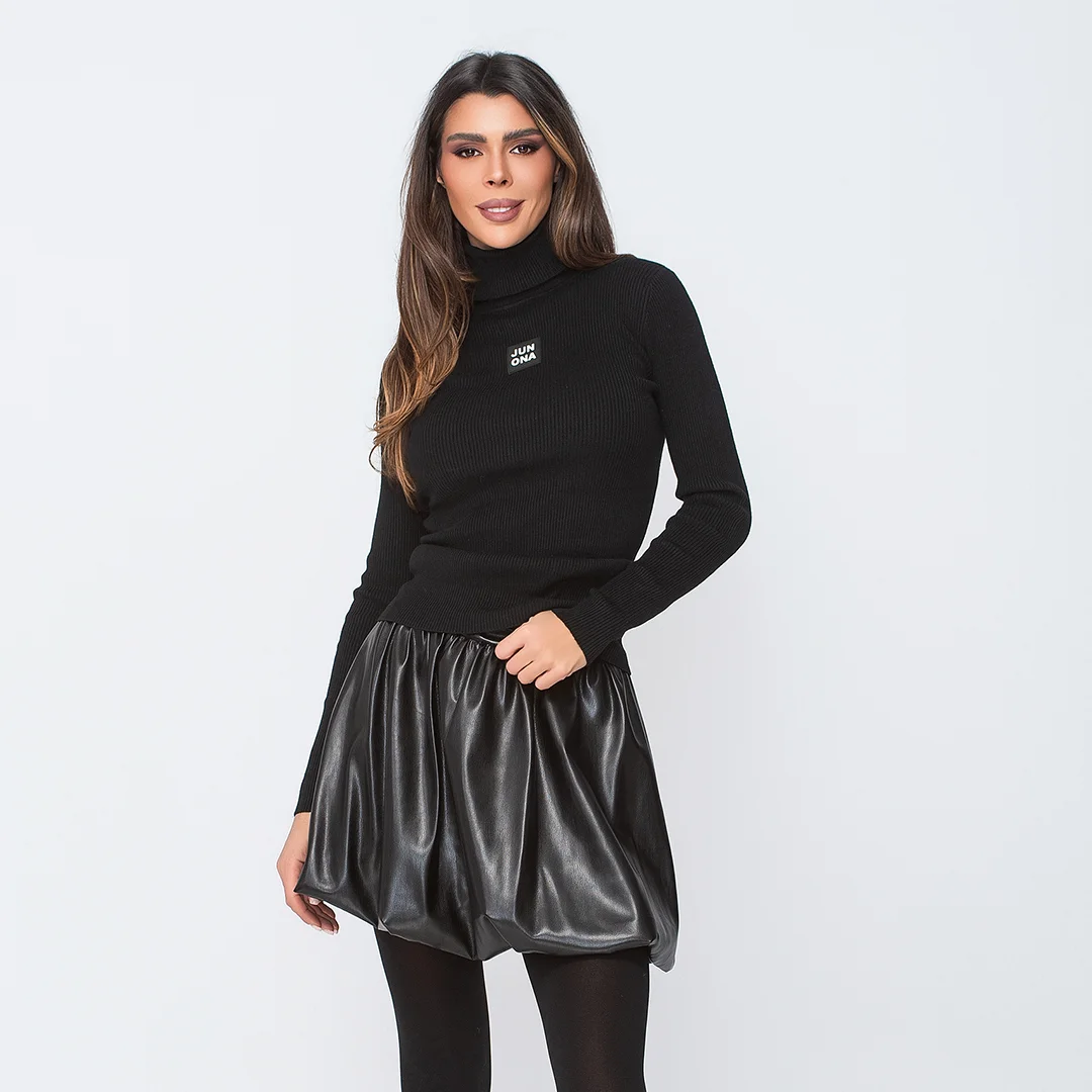 Рипсена блуза с поло яка и гумирано лого