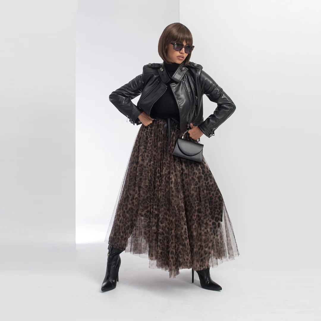 Дълга пола с тюл