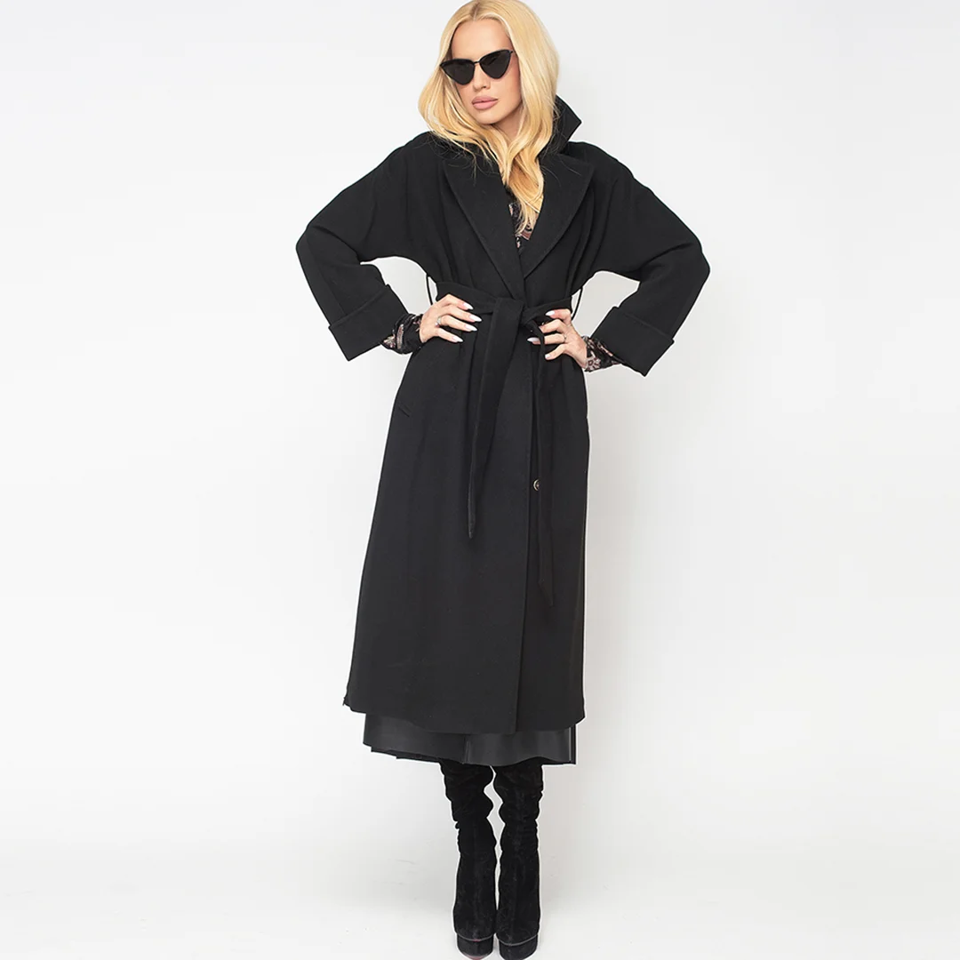 Удължено палто с колан