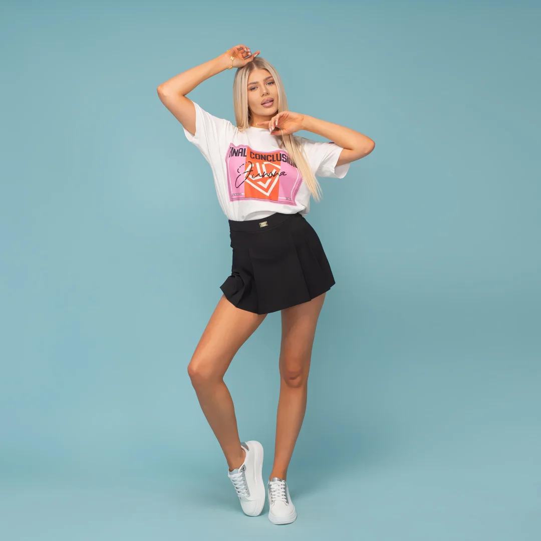 Пола-панталон с плисета