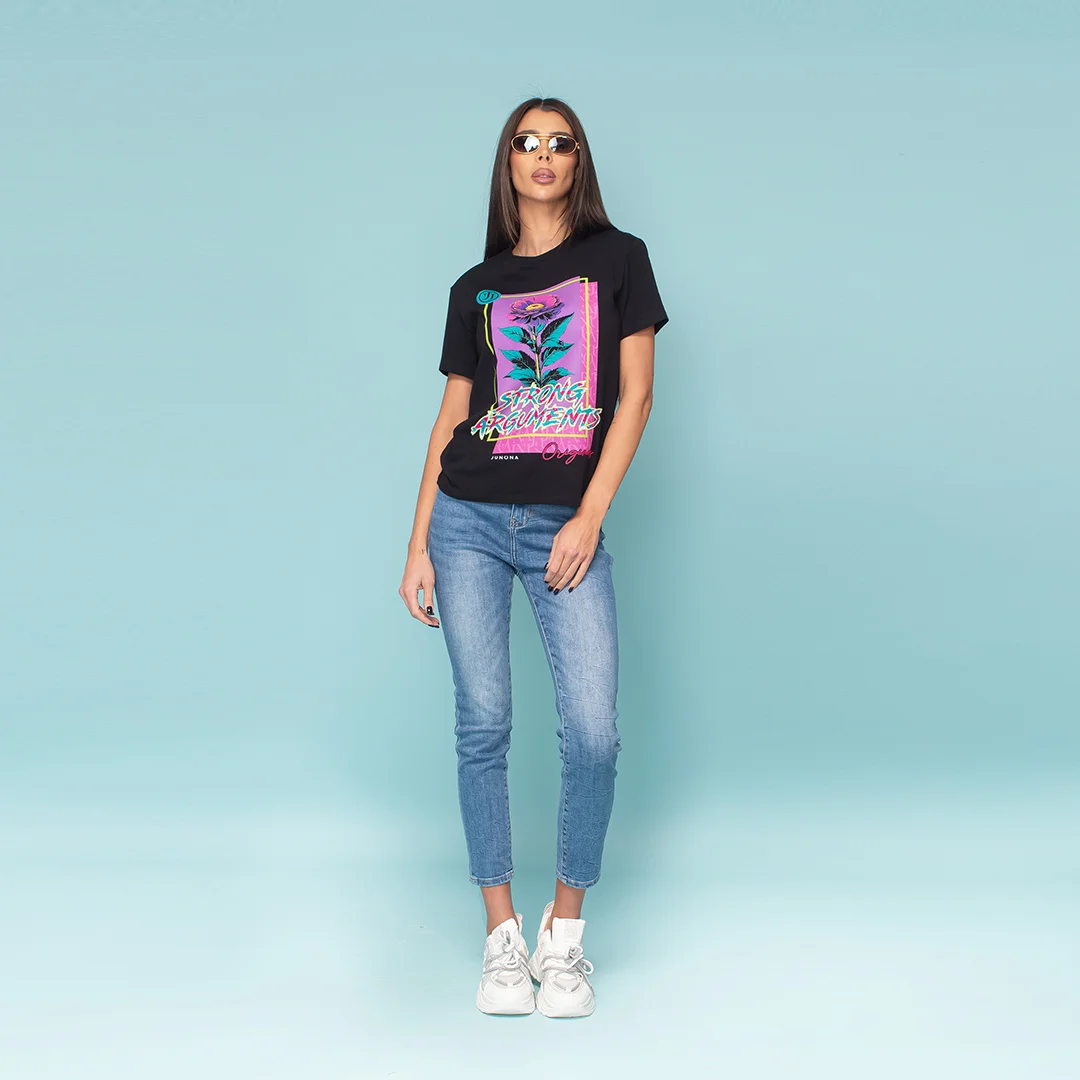 Вталени дънки с висока талия