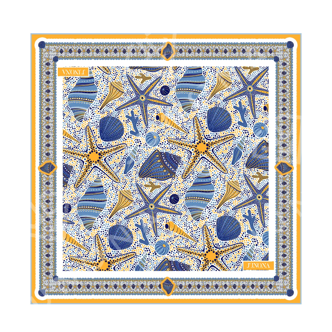 Шал в контрастен принт