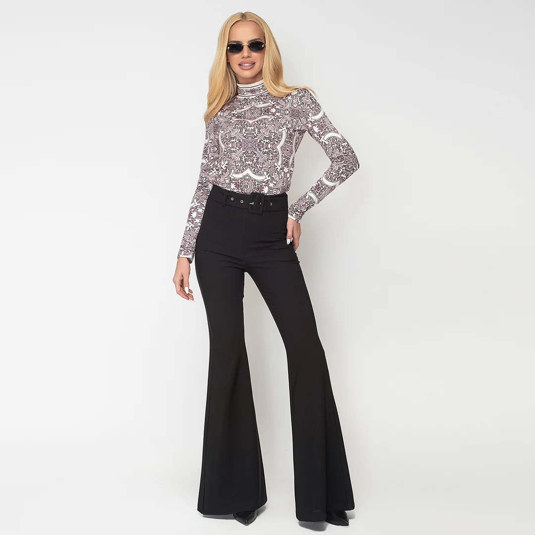 Панталон чарлстон с колан