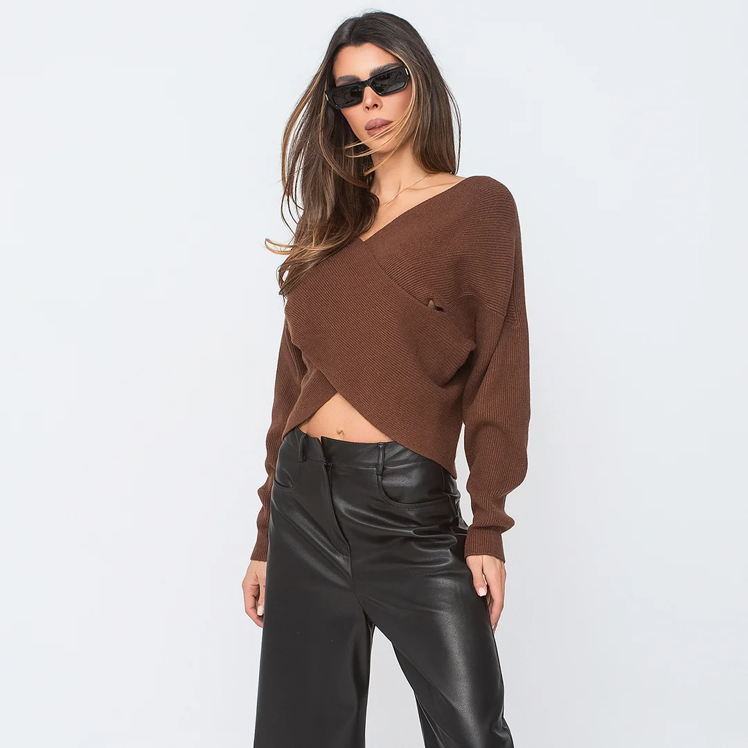 Рипсена блуза с прехлупване