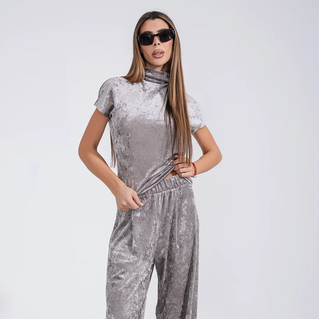 Блуза от мрежесто кадифе Junona